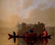 George Caleb Bingham Marchands de fourrures descendant le Missouri oil painting